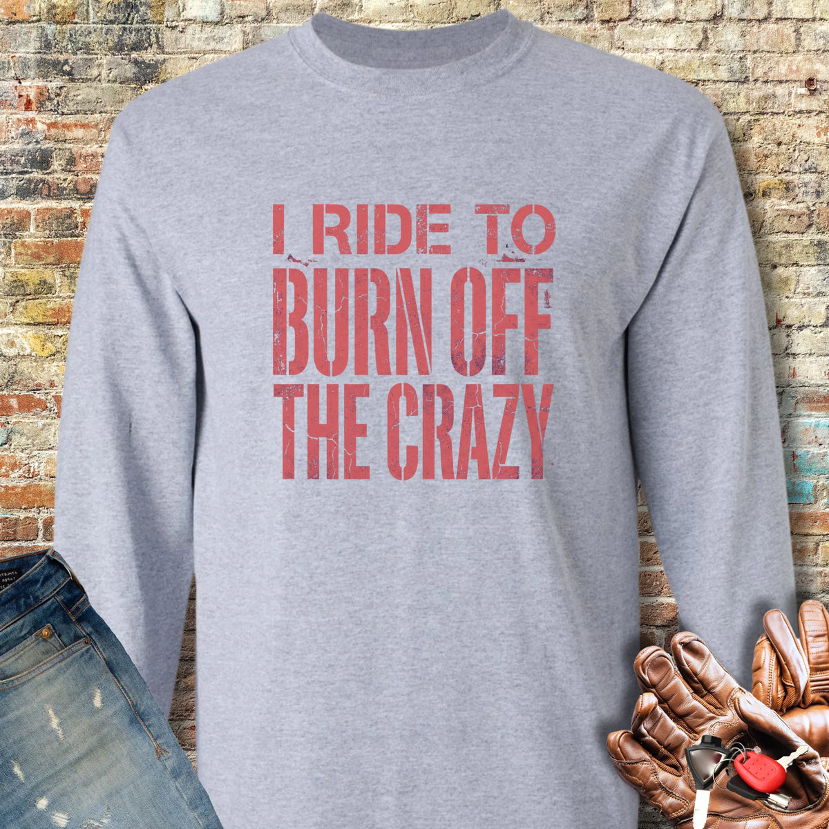 The Crazy Long Sleeve T-Shirt - Sport Grey