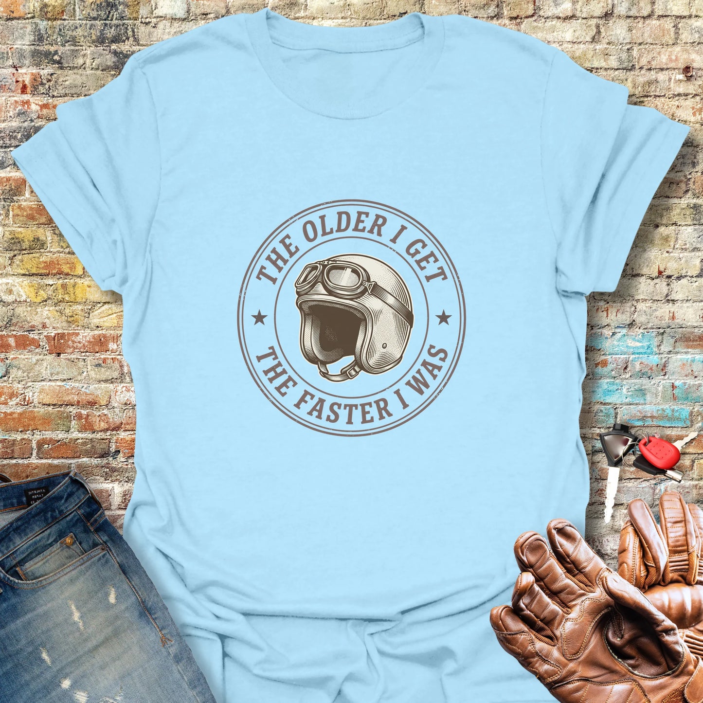 The Faster I Was T-Shirt - Light Blue