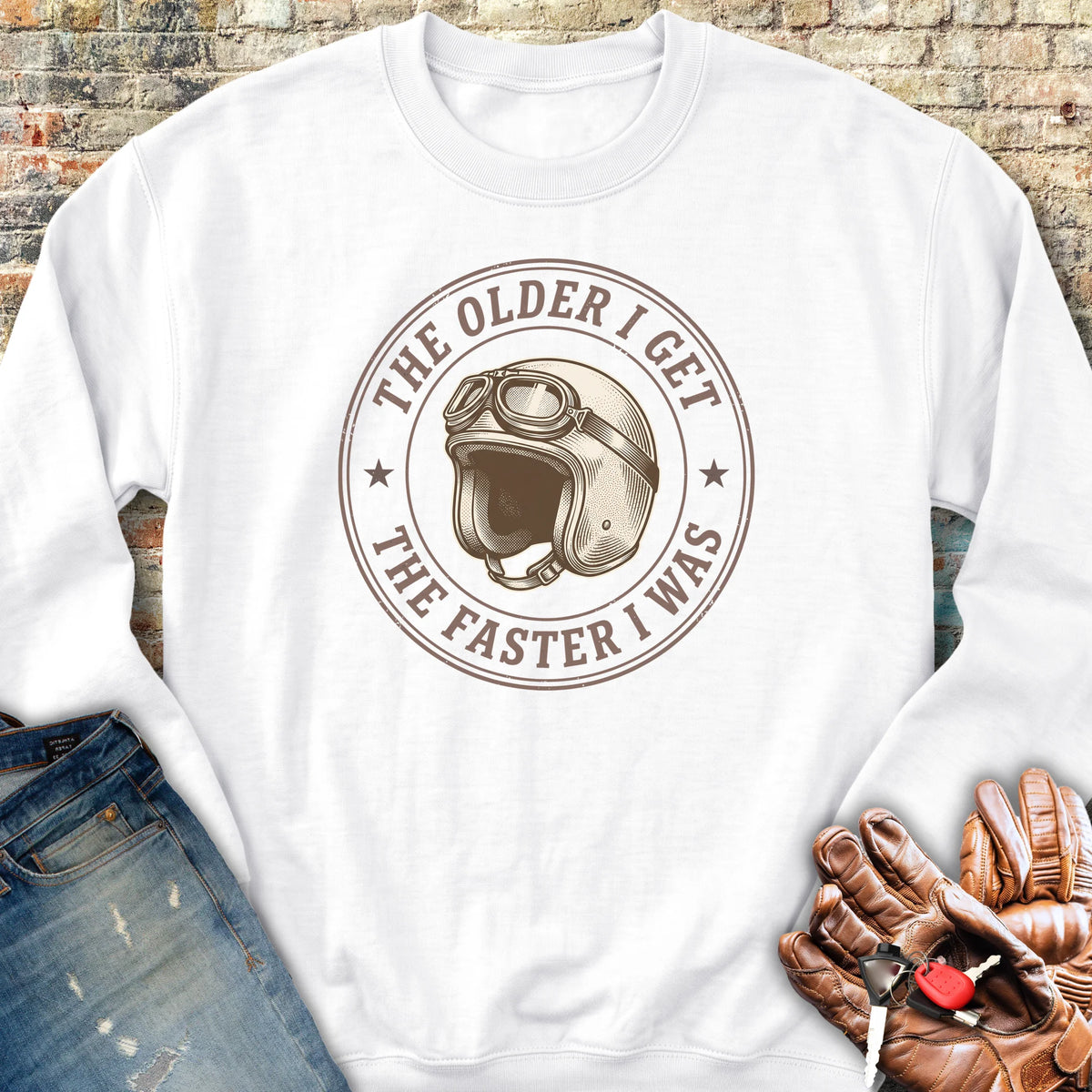 The Faster I Was Sweatshirt - White