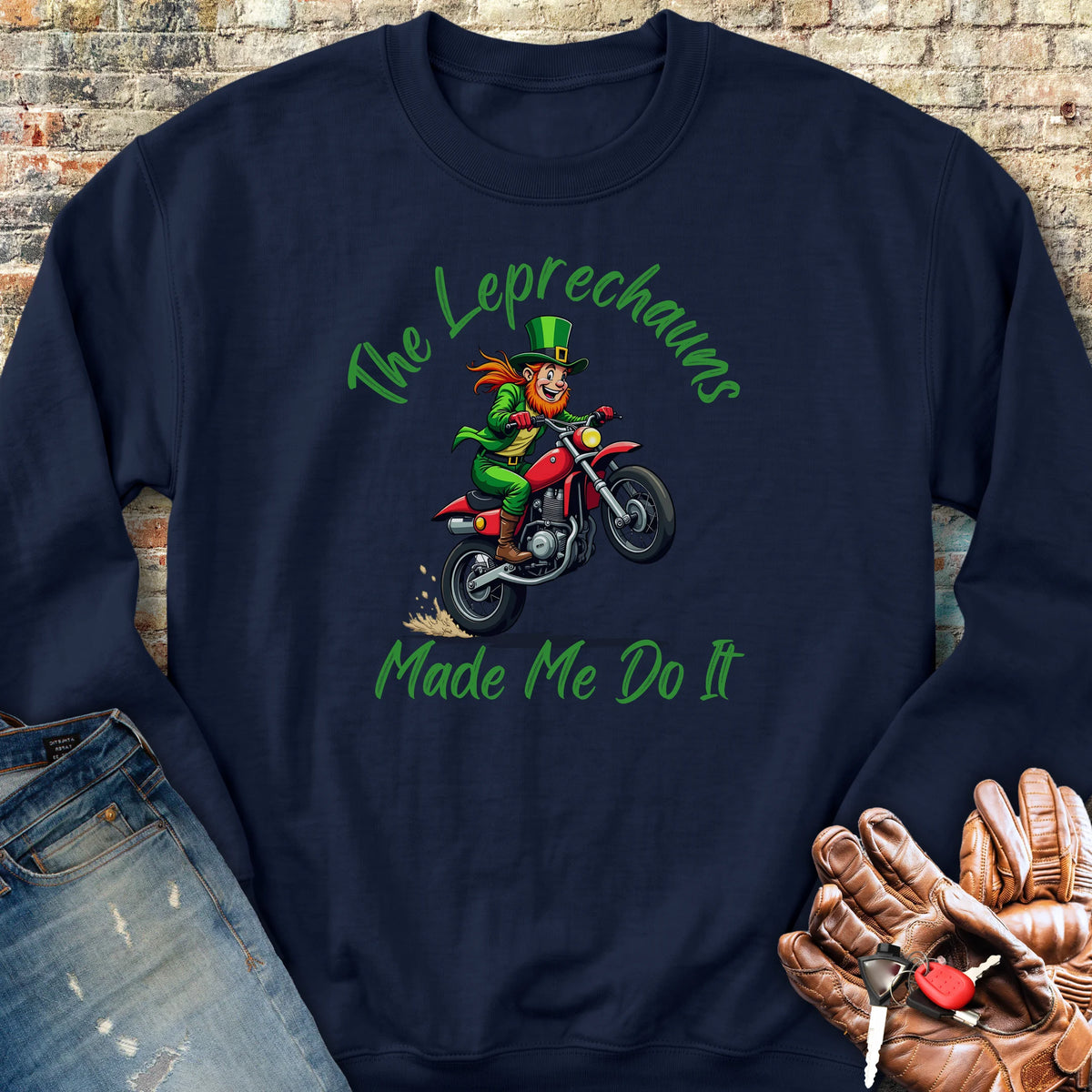 The Leprechauns Made Me Do It Sweatshirt - Navy