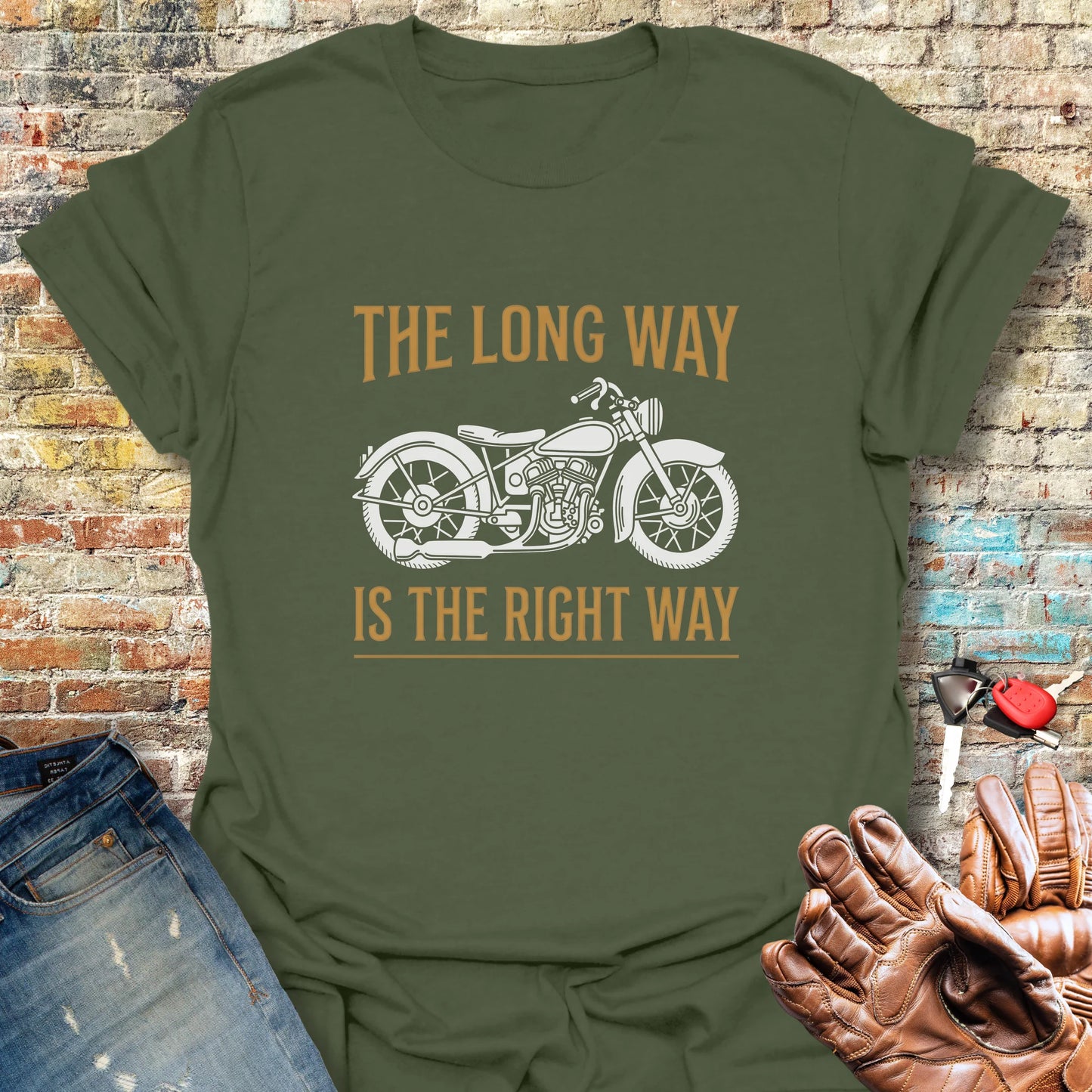 The Long Way T-Shirt - Military Green