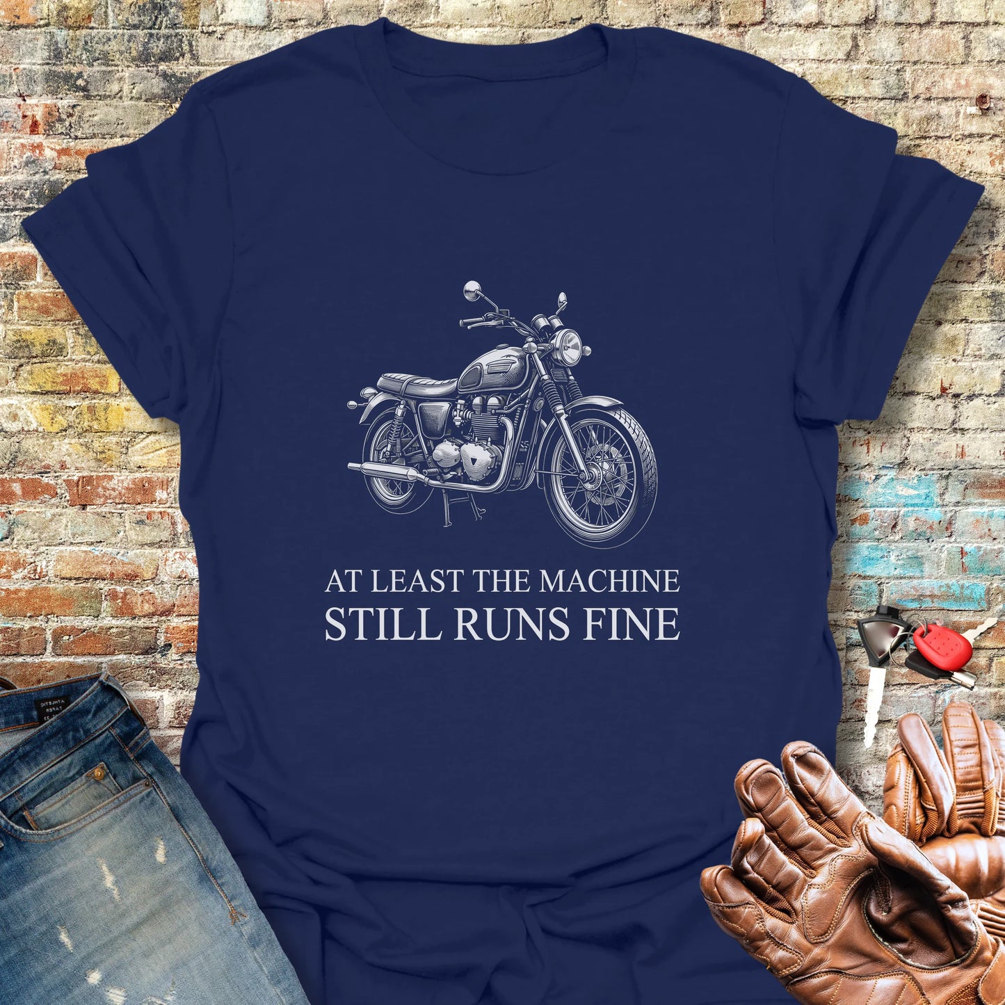 The Machine Still Runs T-Shirt - Navy