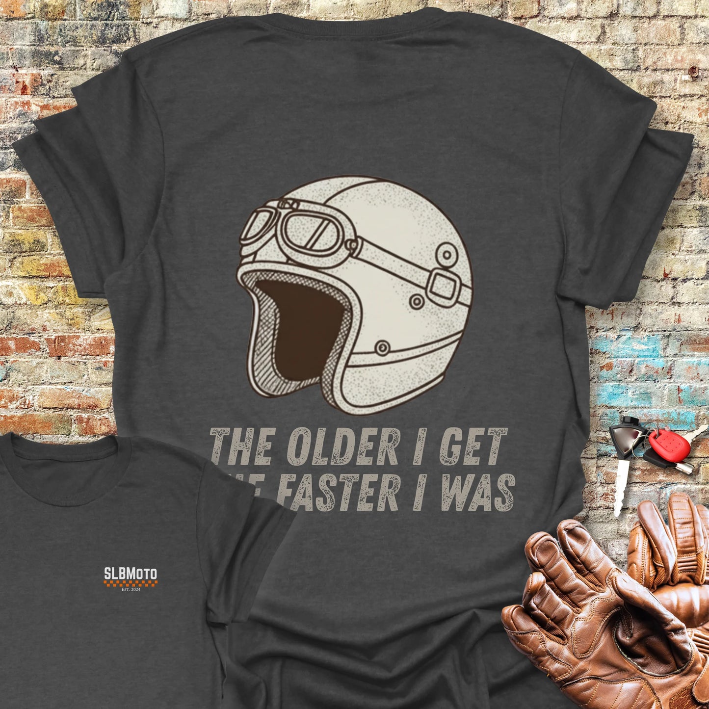 The Older I Get Back Print T-Shirt - Dark Heather