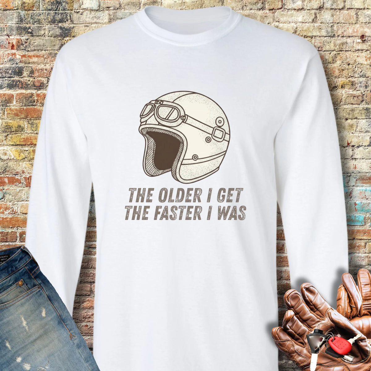 The Older I Get Long Sleeve T-Shirt - White