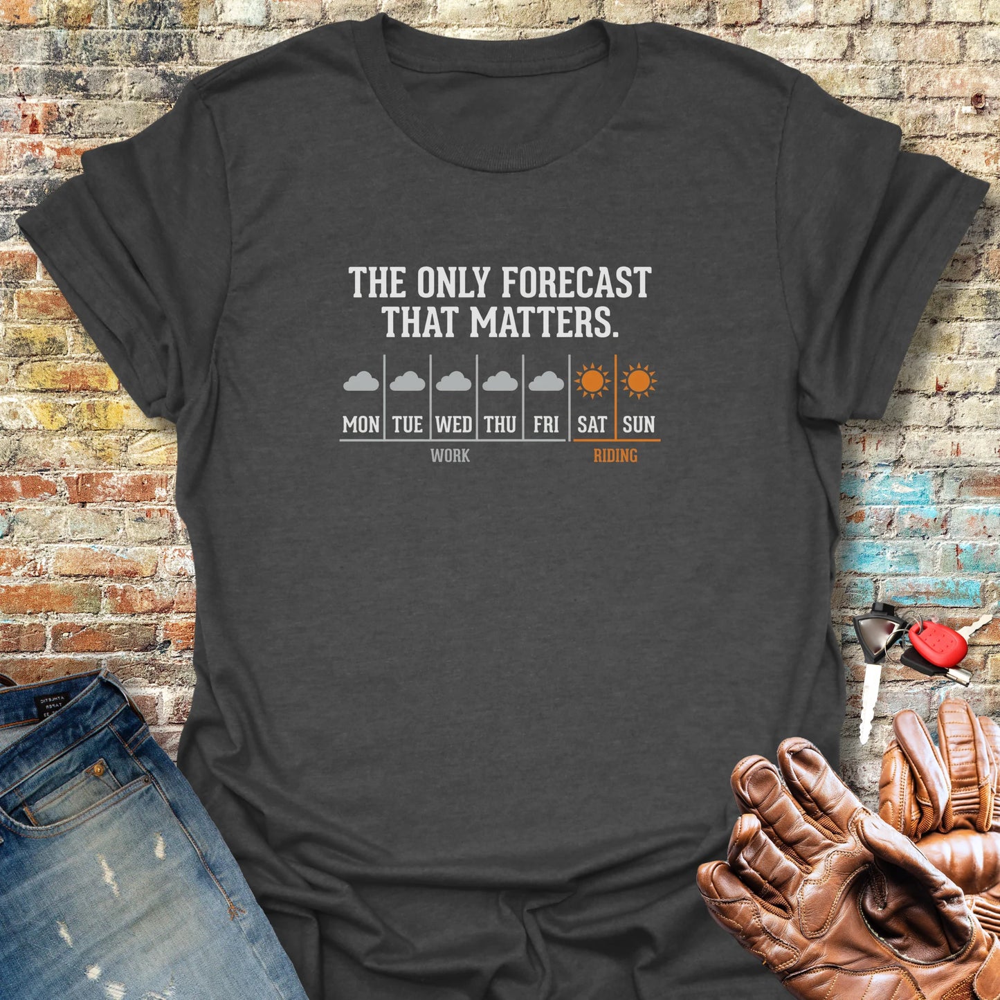 The Only Forecast T-Shirt - Dark Heather