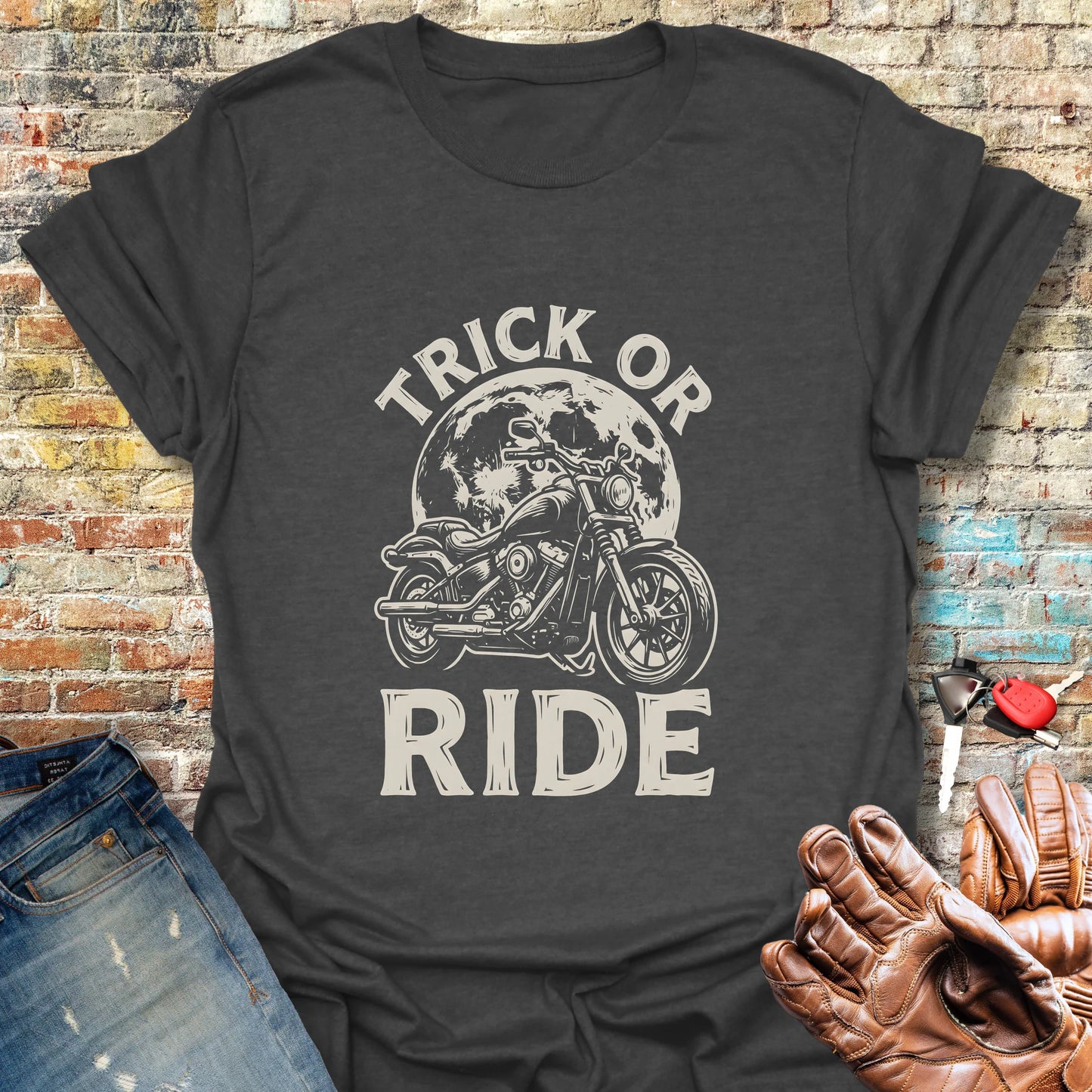 The Ride Is The Treat T-Shirt - Dark Heather