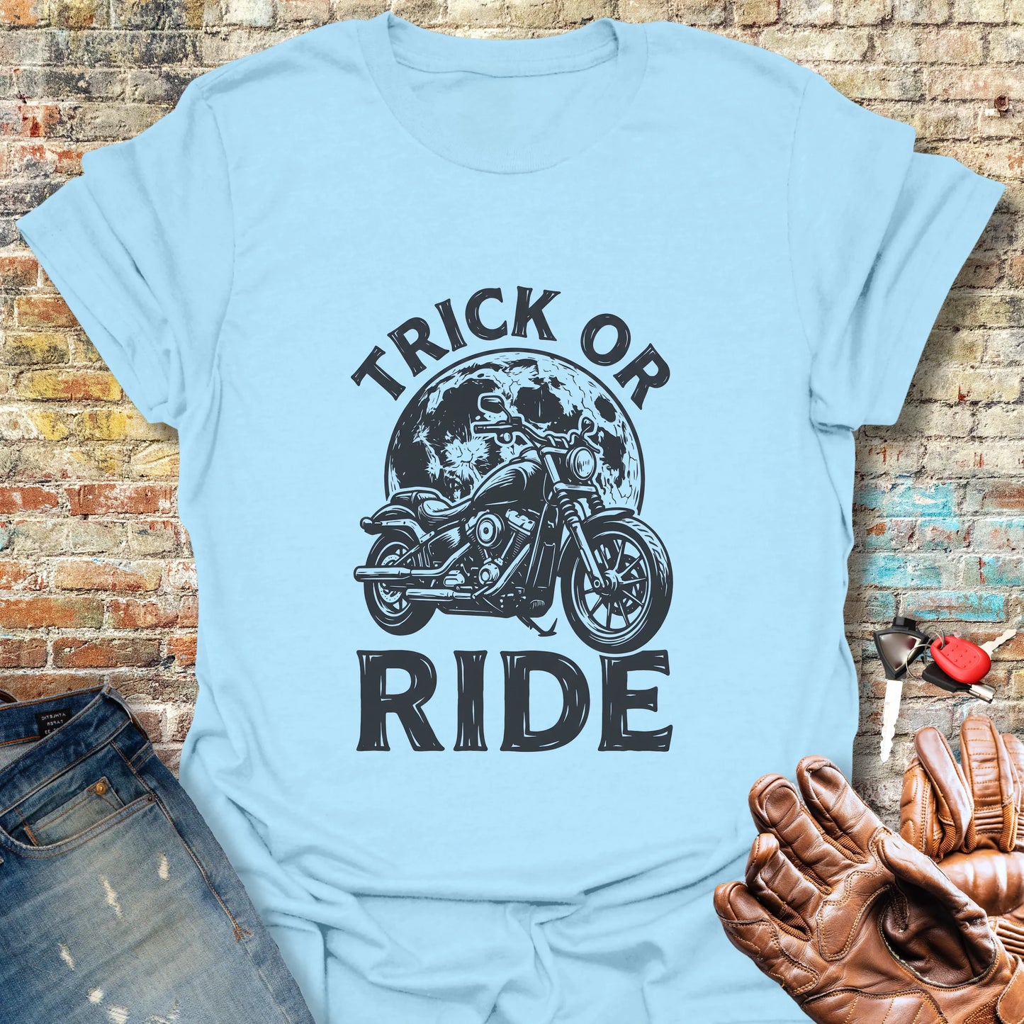 The Ride Is The Treat T-Shirt - Light Blue