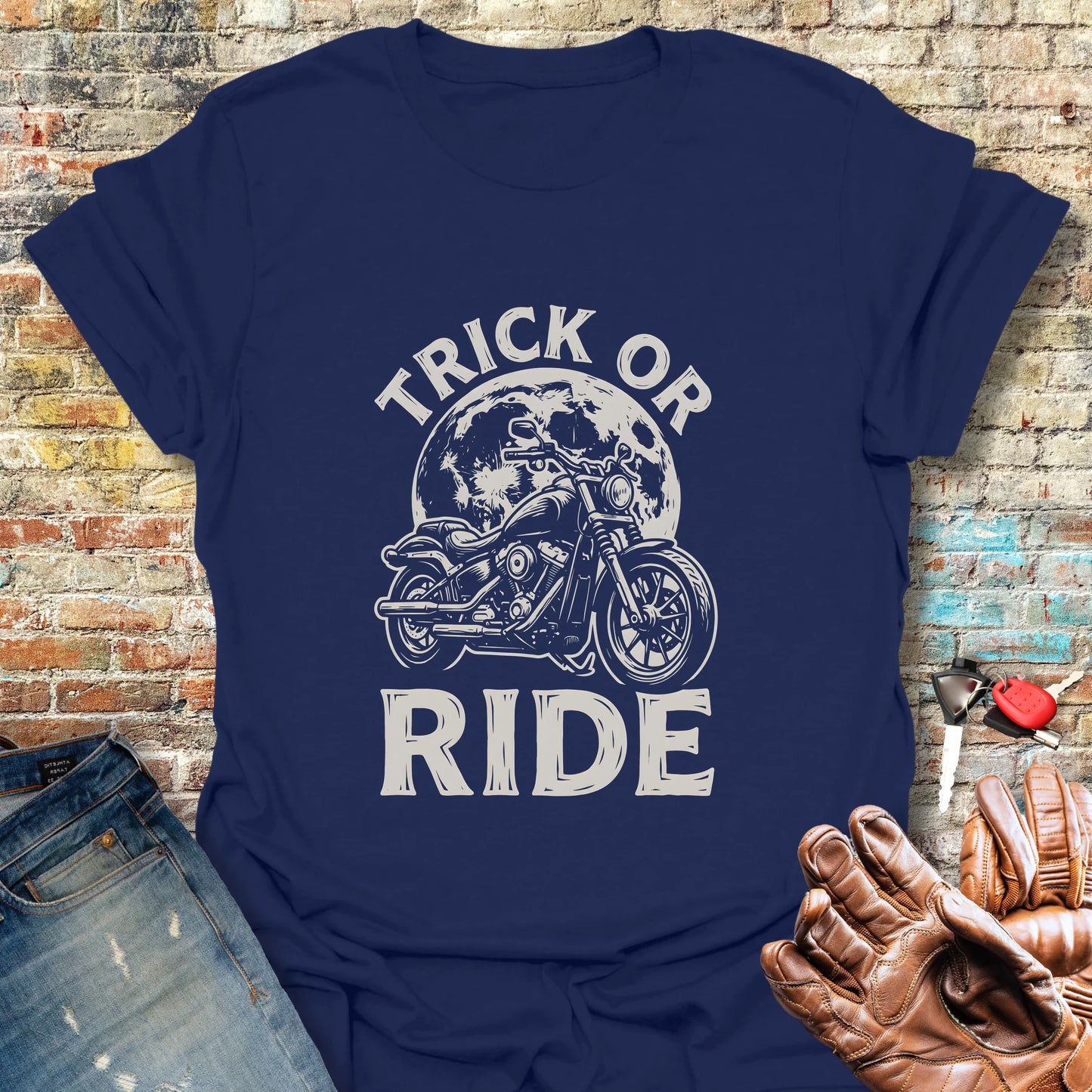 The Ride Is The Treat T-Shirt - Navy