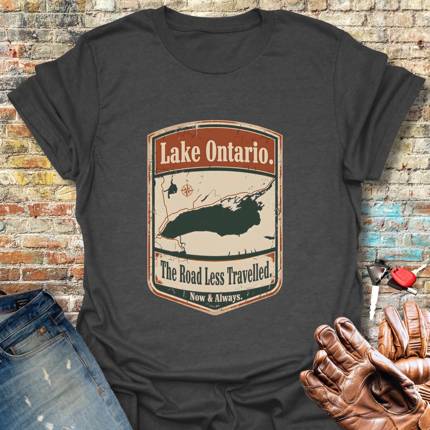The Road Less Travelled T-Shirt - Dark Heather