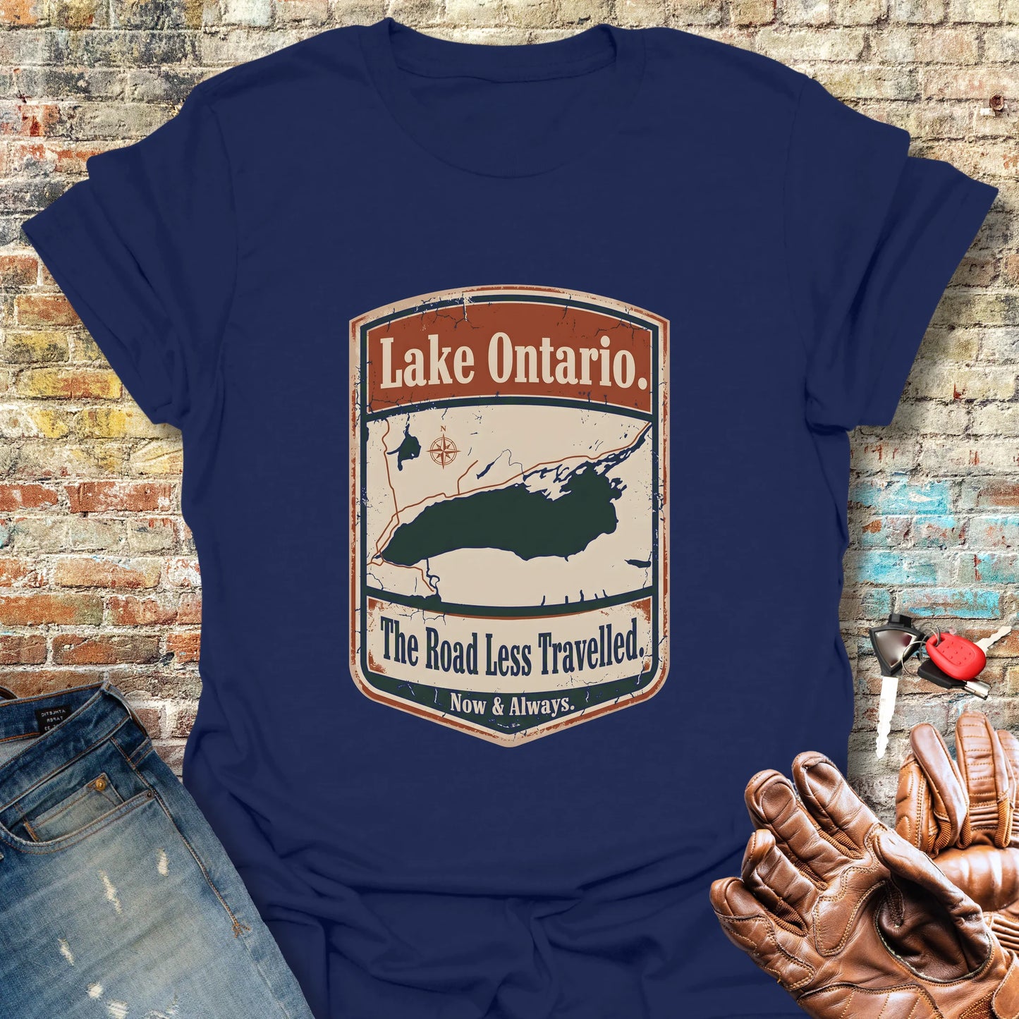 The Road Less Travelled T-Shirt - Navy