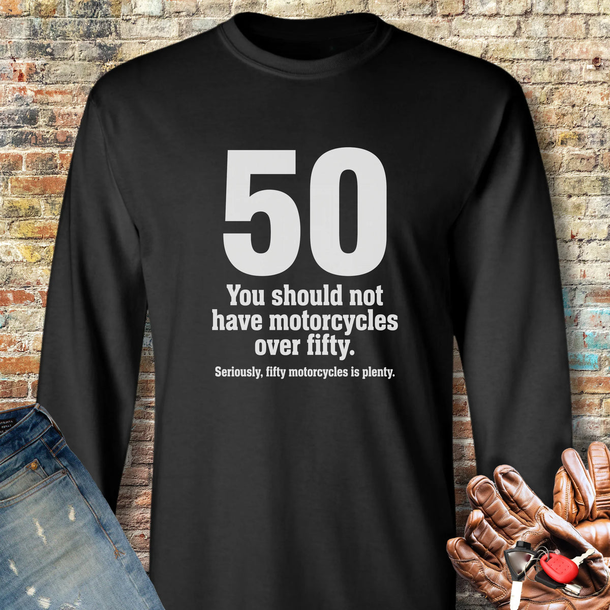 The Rule Of Fifty Long Sleeve T-Shirt - Black