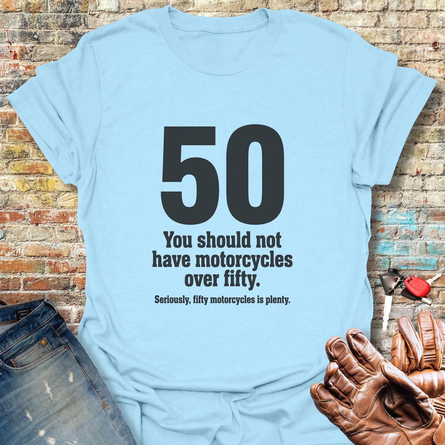 The Rule Of Fifty T-Shirt - Light Blue
