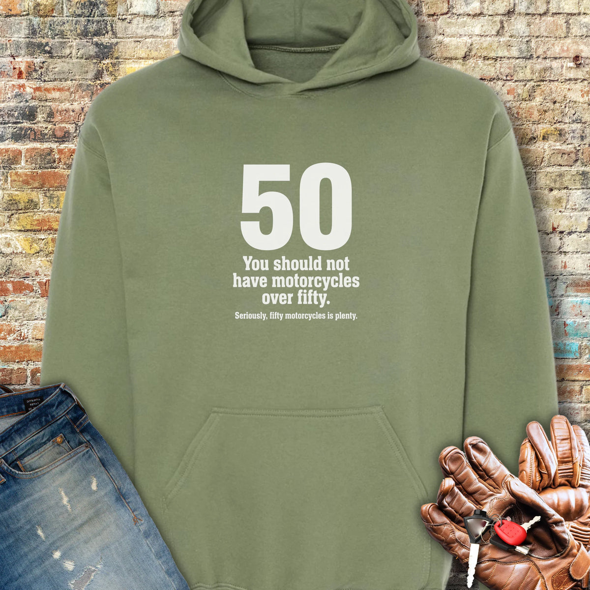 The Rule Of Fifty Hoodie - Military Green