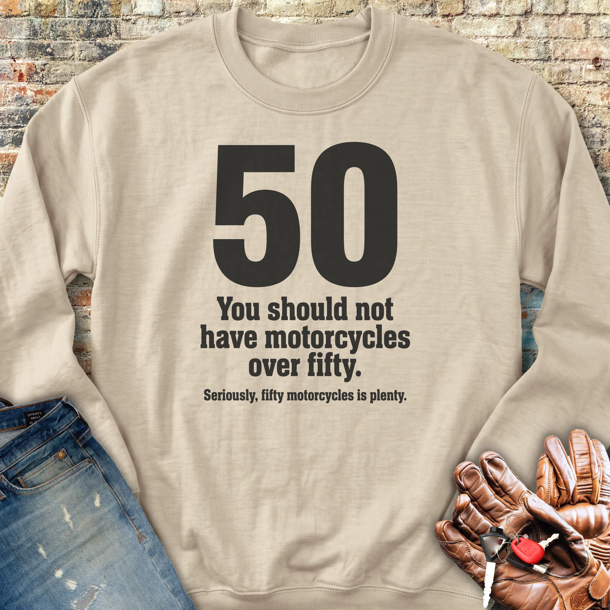 The Rule Of Fifty Sweatshirt - Sand