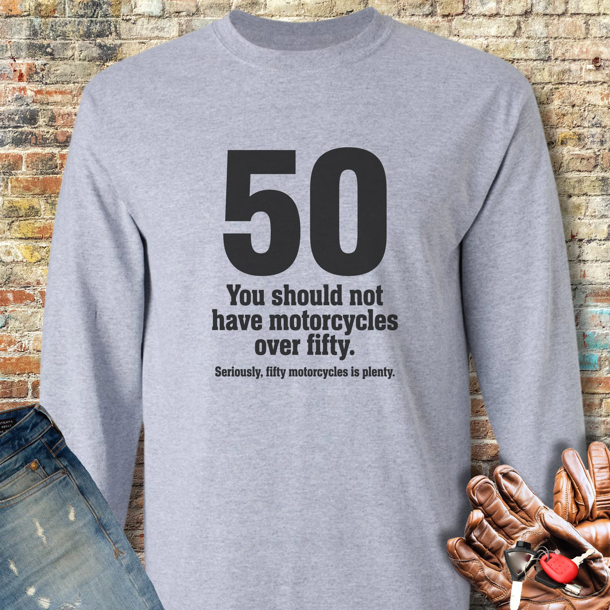 The Rule Of Fifty Long Sleeve T-Shirt - Sport Grey