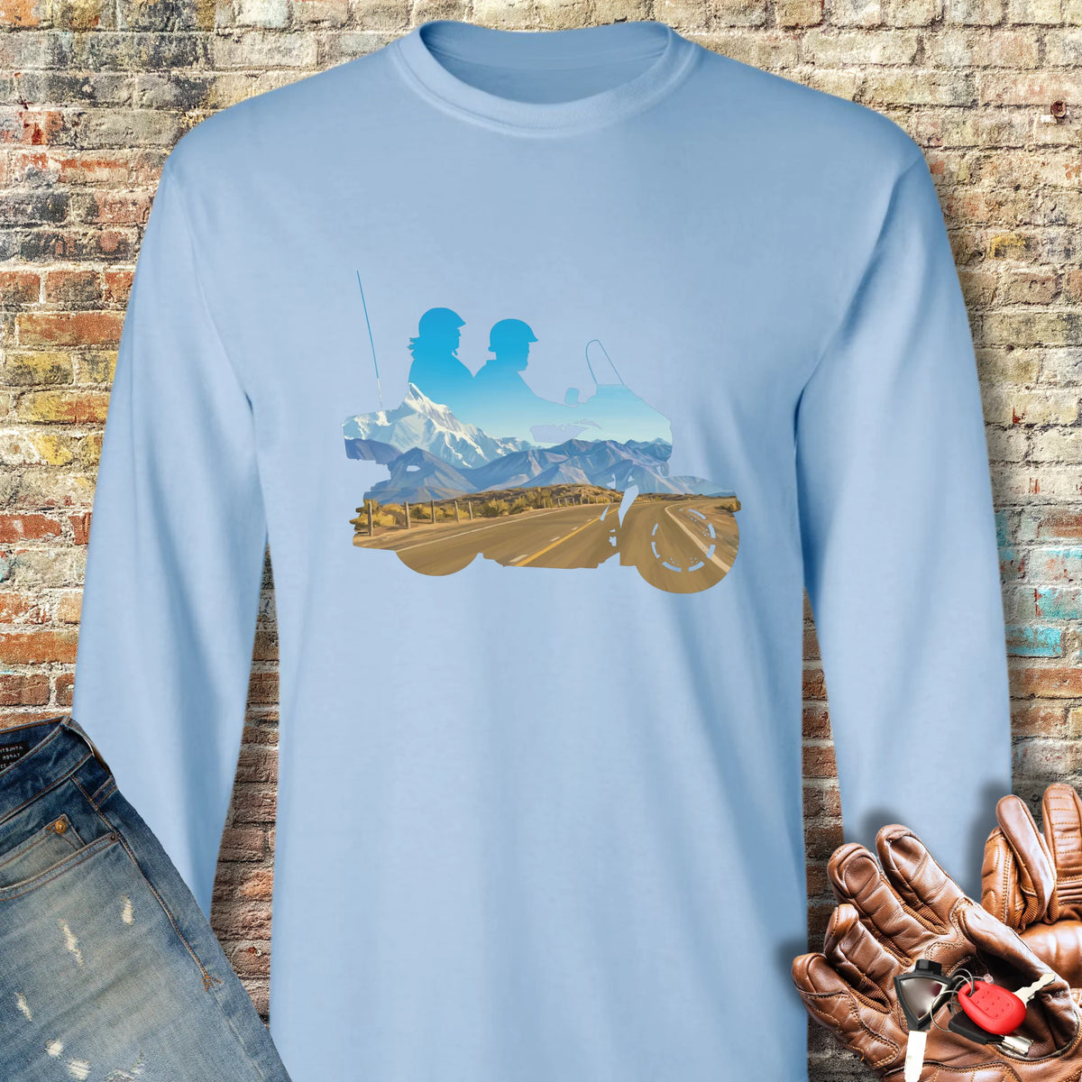 The Tour Long Sleeve T-Shirt - Light Blue