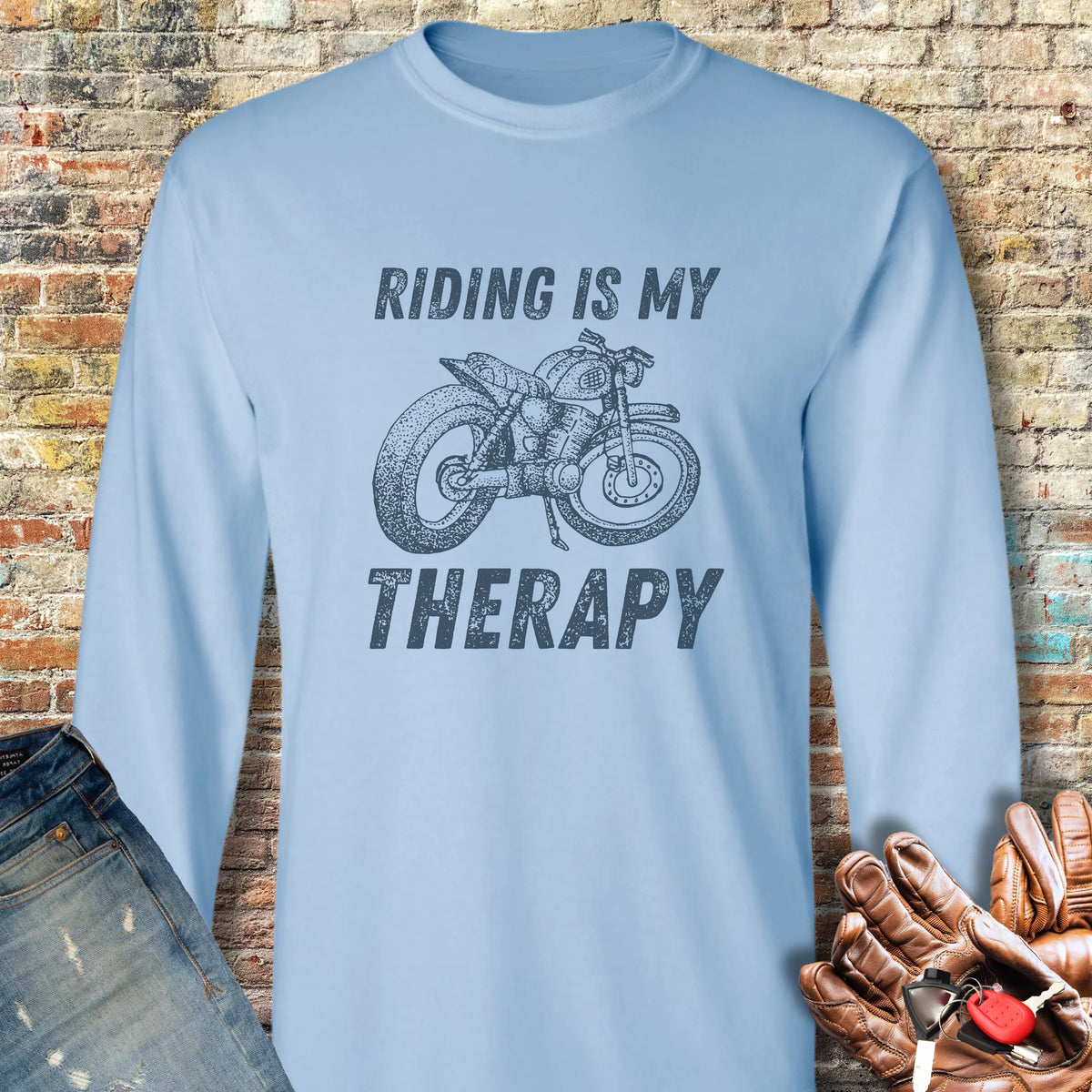 Therapy Long Sleeve T-Shirt - Light Blue