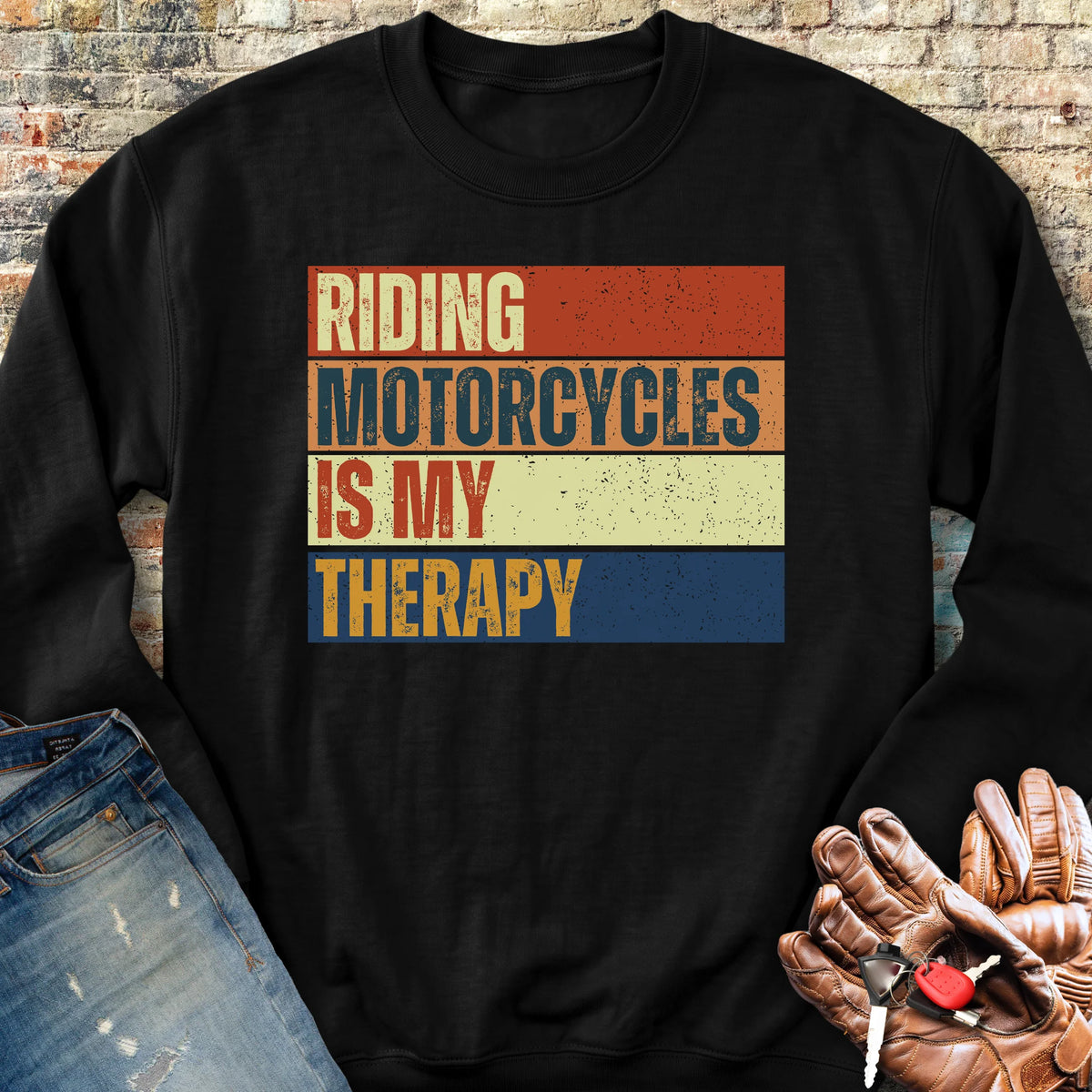 Therapy (Block) Sweatshirt - Black