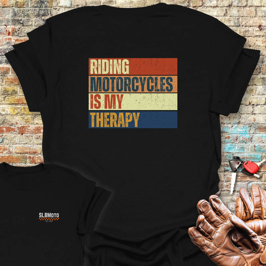 Therapy (Block) Back Print T-Shirt - Black