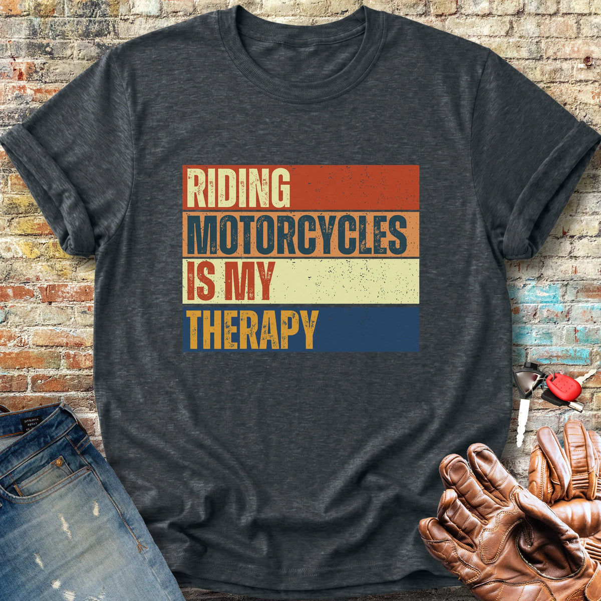 Therapy (Block) Classic T-Shirt - Dark Heather