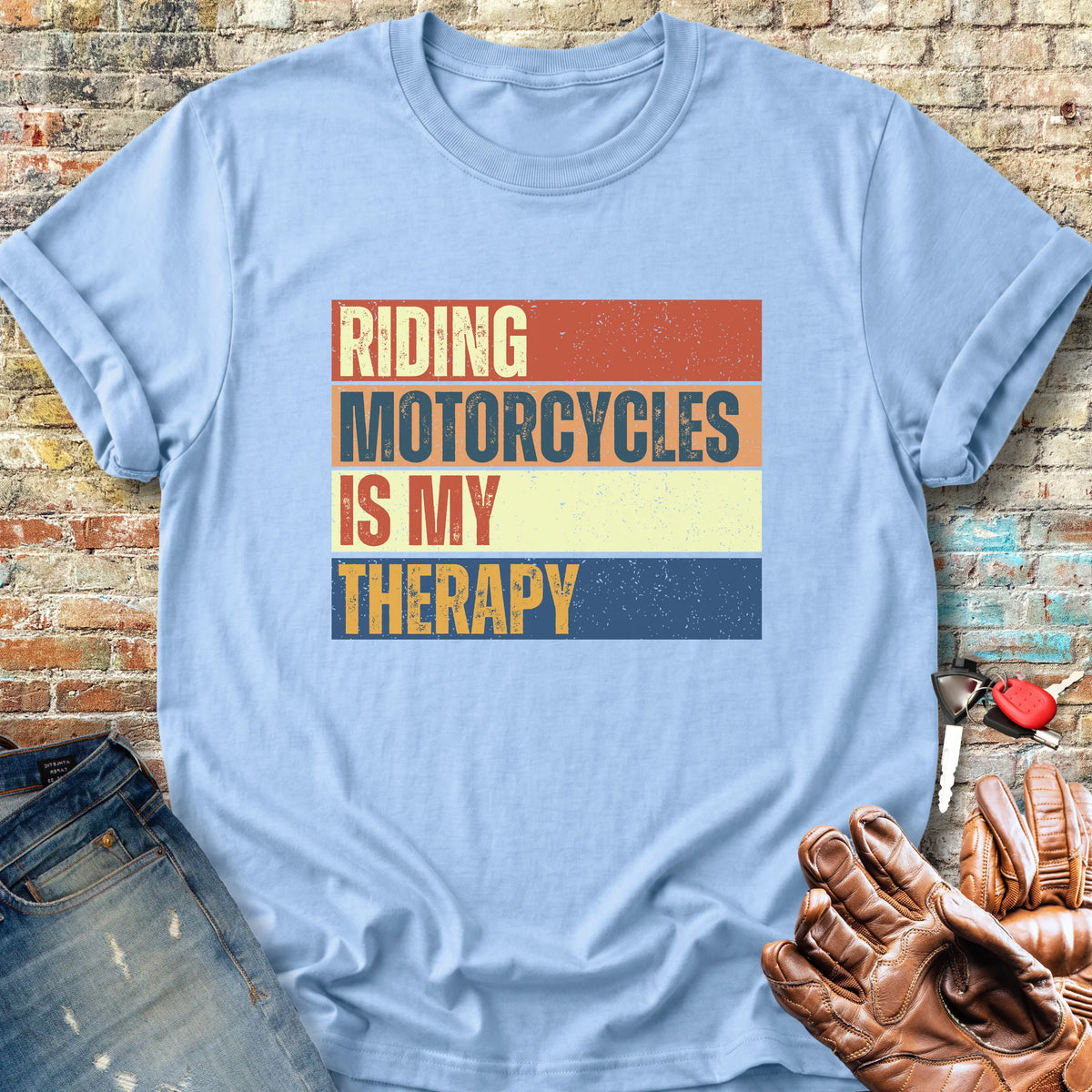 Therapy (Block) Classic T-Shirt - Light Blue