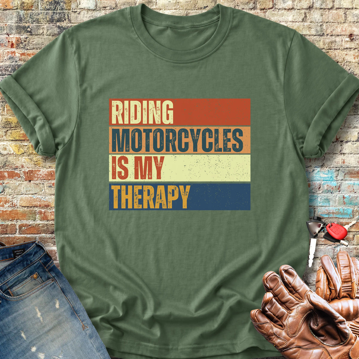 Therapy (Block) Classic T-Shirt - Military Green
