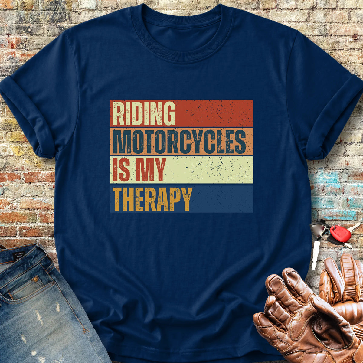Therapy (Block) Classic T-Shirt - Navy
