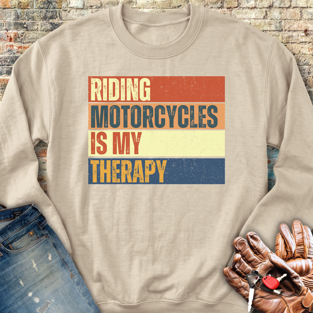 Therapy (Block) Sweatshirt - Sand