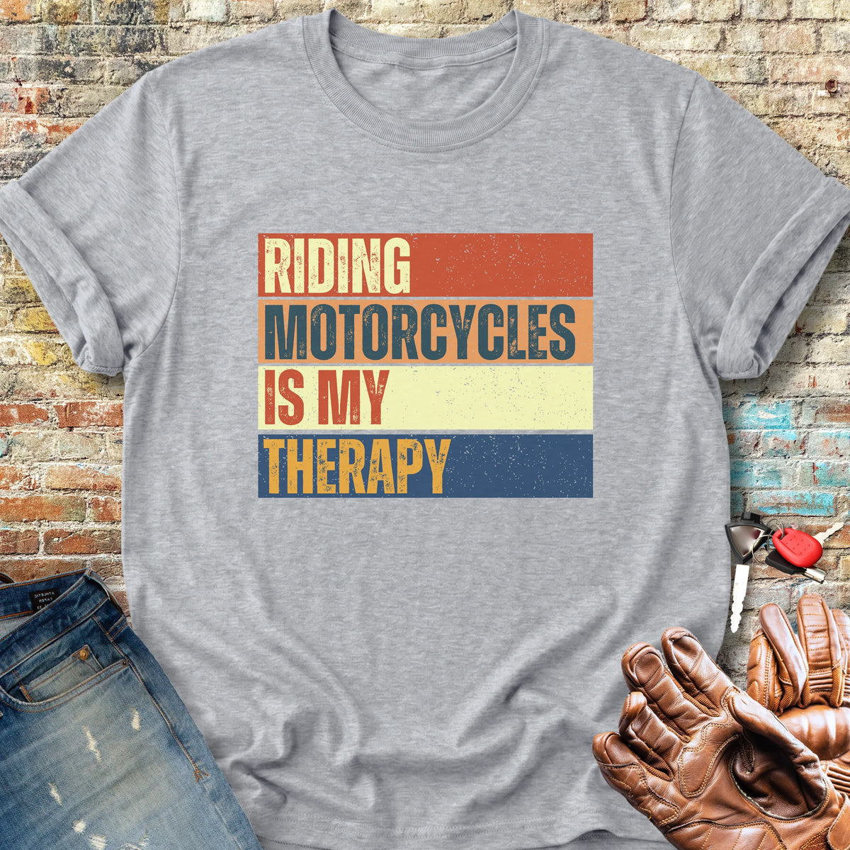 Therapy (Block) Classic T-Shirt - Sport Grey