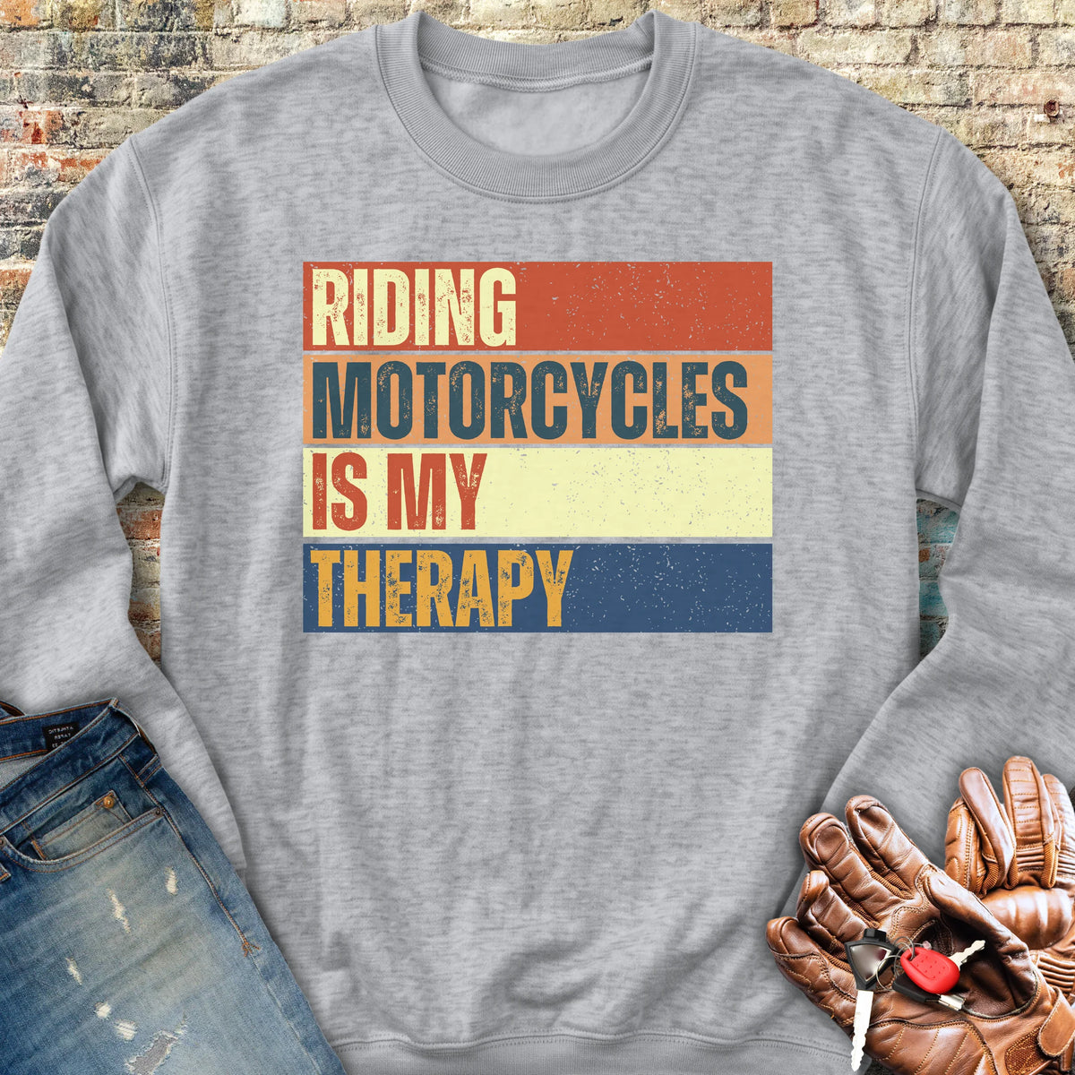 Therapy (Block) Sweatshirt - Sport Grey