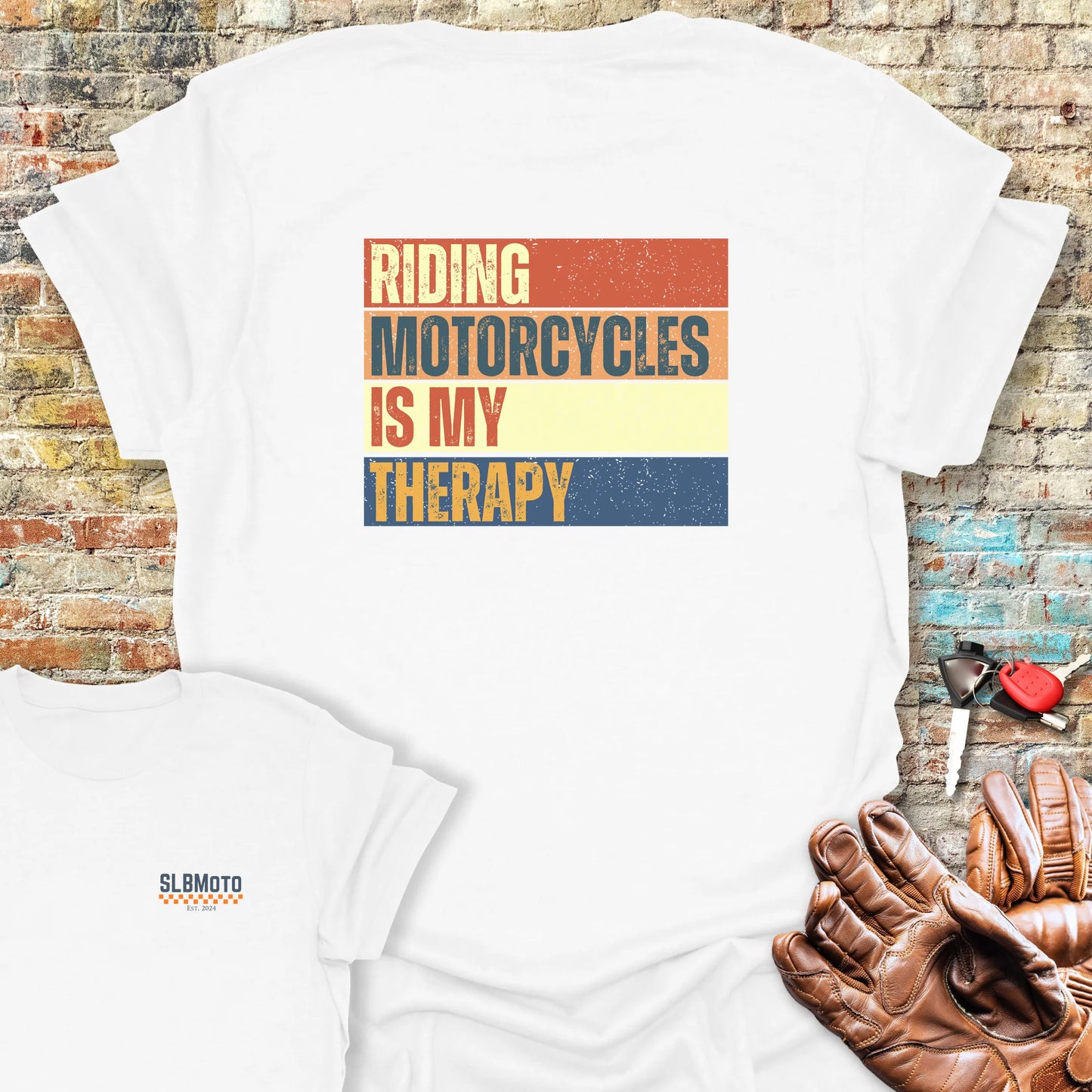 Therapy (Block) Back Print T-Shirt - White