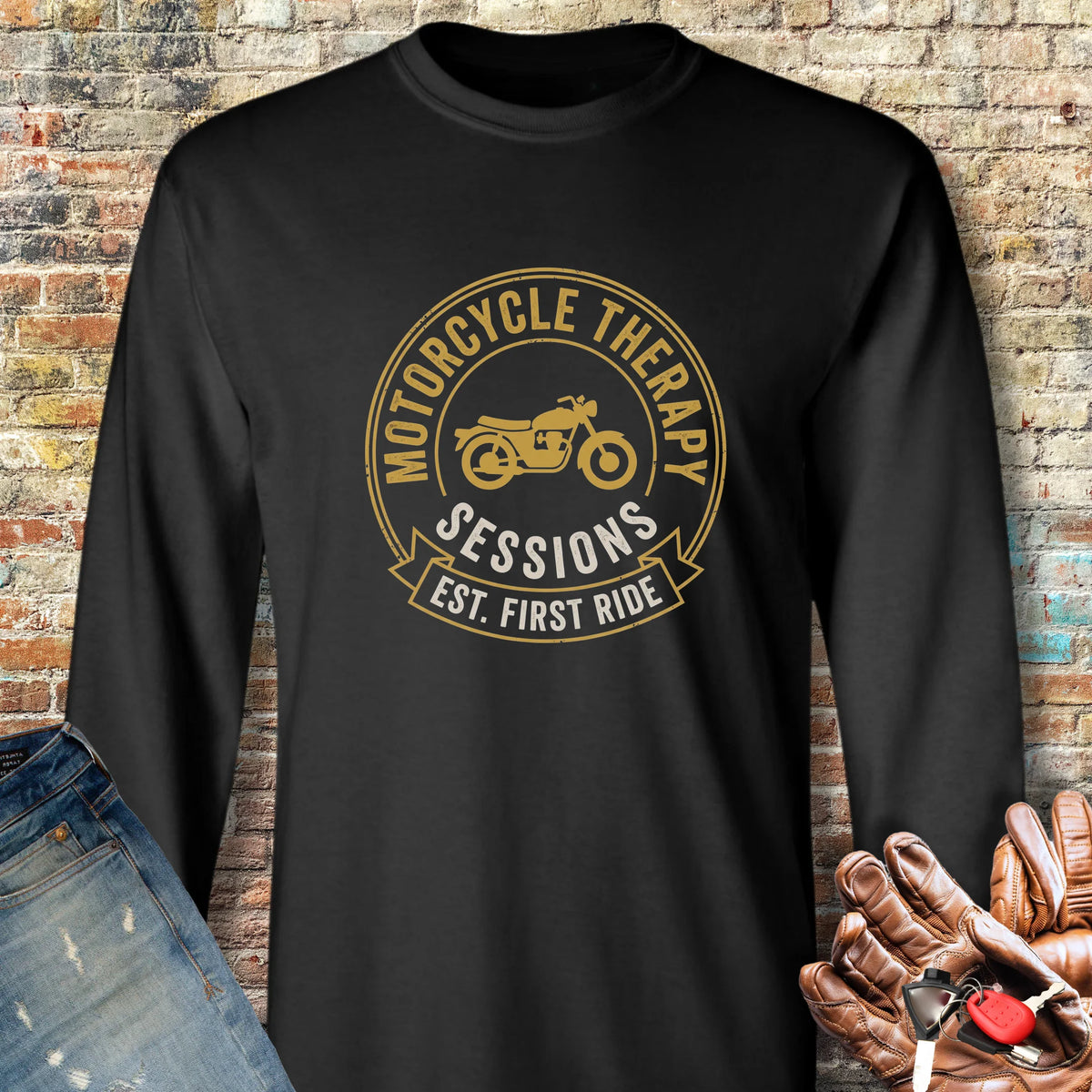 Therapy Sessions Long Sleeve T-Shirt - Black