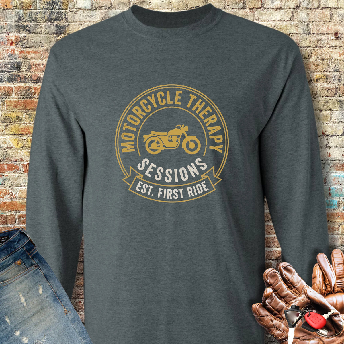 Therapy Sessions Long Sleeve T-Shirt - Dark Heather