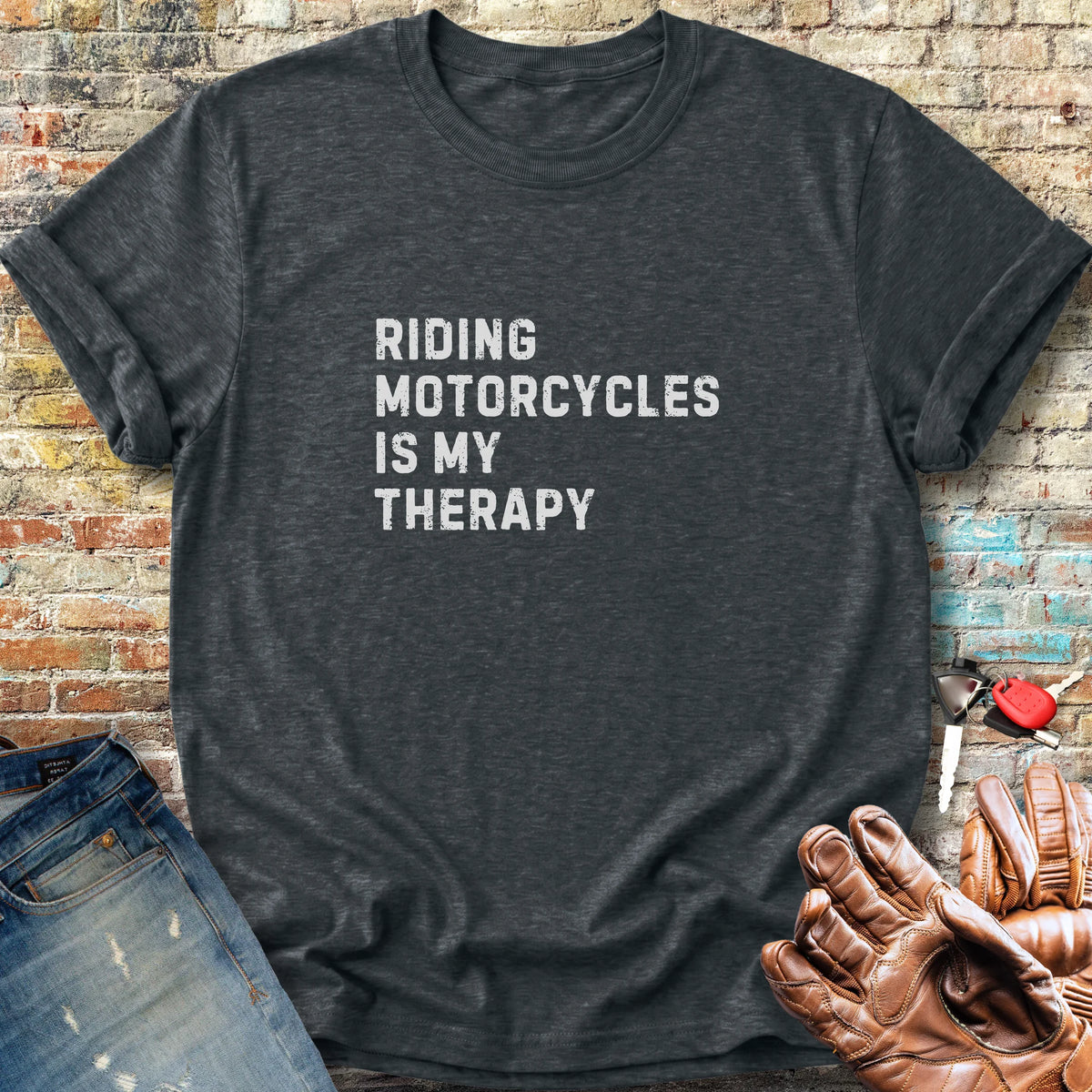 Therapy (Text) Classic T-Shirt - Dark Heather
