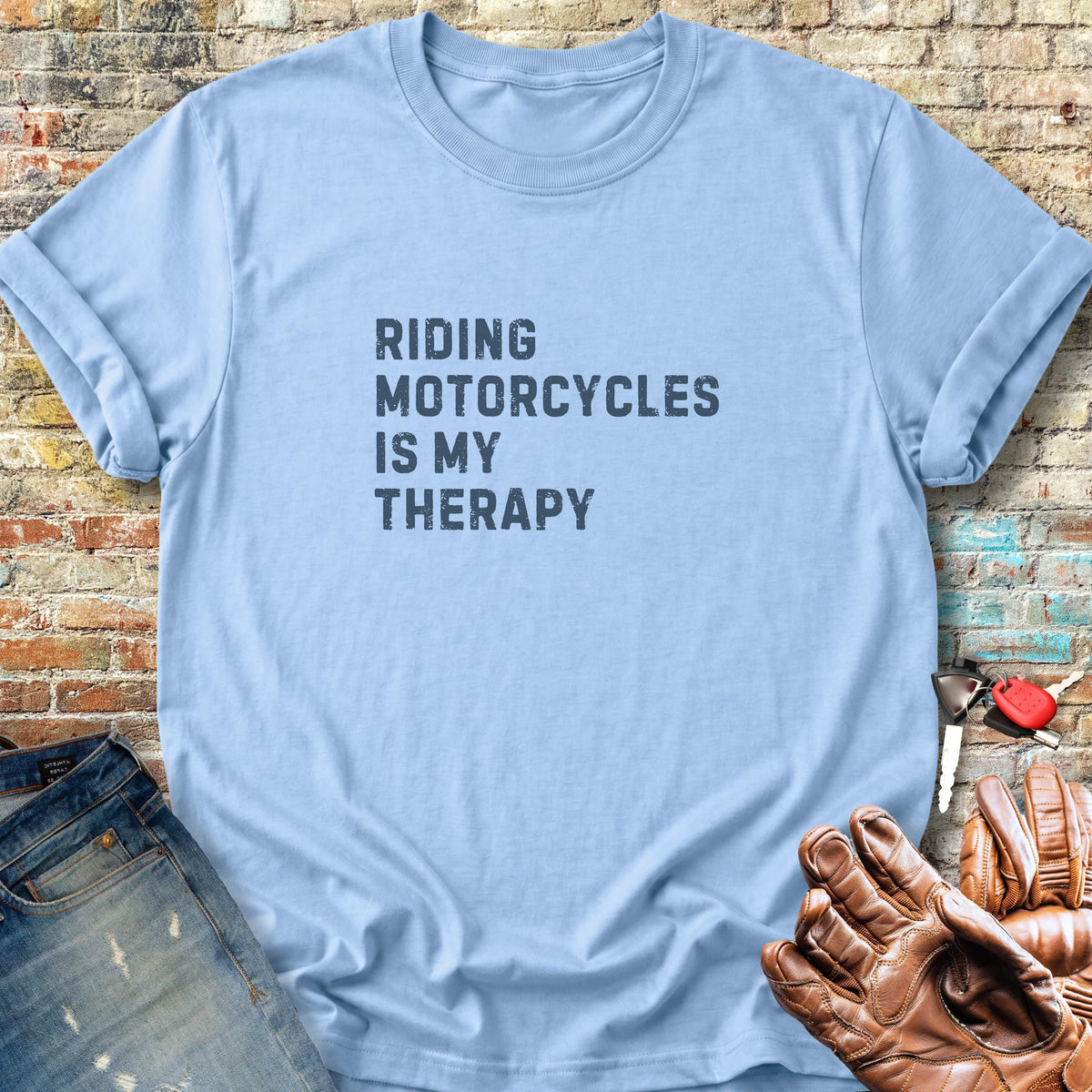 Therapy (Text) Classic T-Shirt - Light Blue