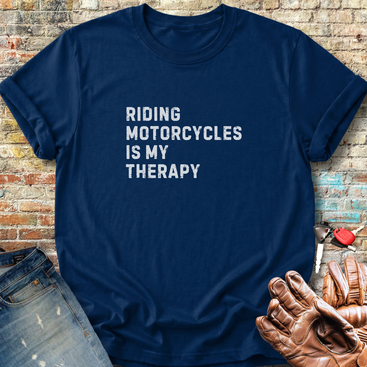 Therapy (Text) Classic T-Shirt - Navy
