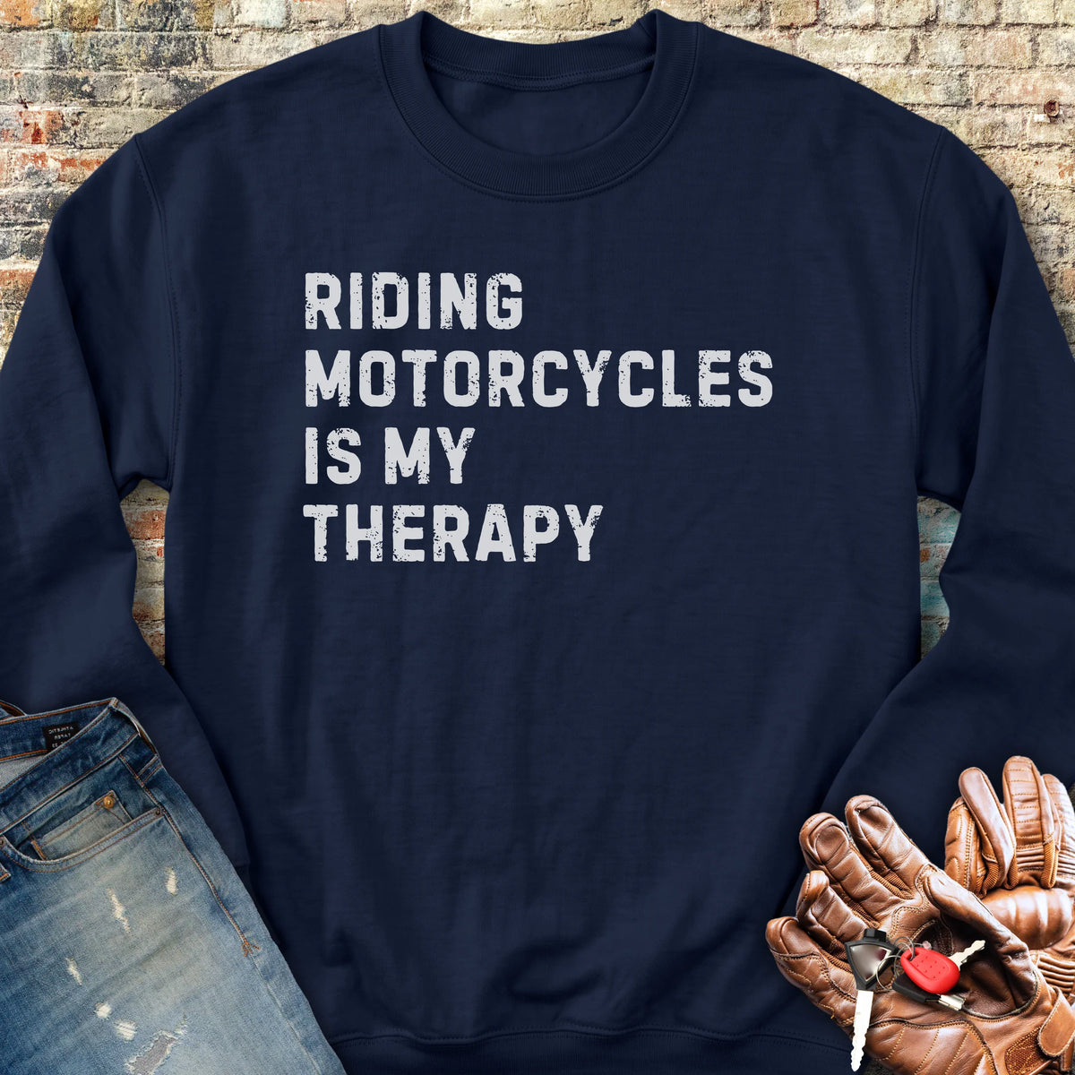 Therapy (Text) Sweatshirt - Navy