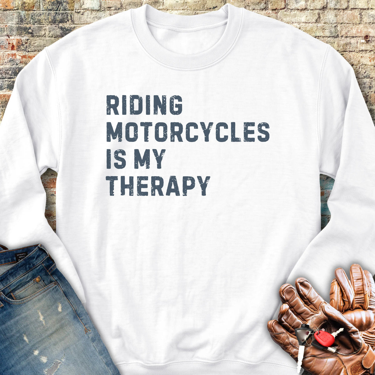 Therapy (Text) Sweatshirt - White
