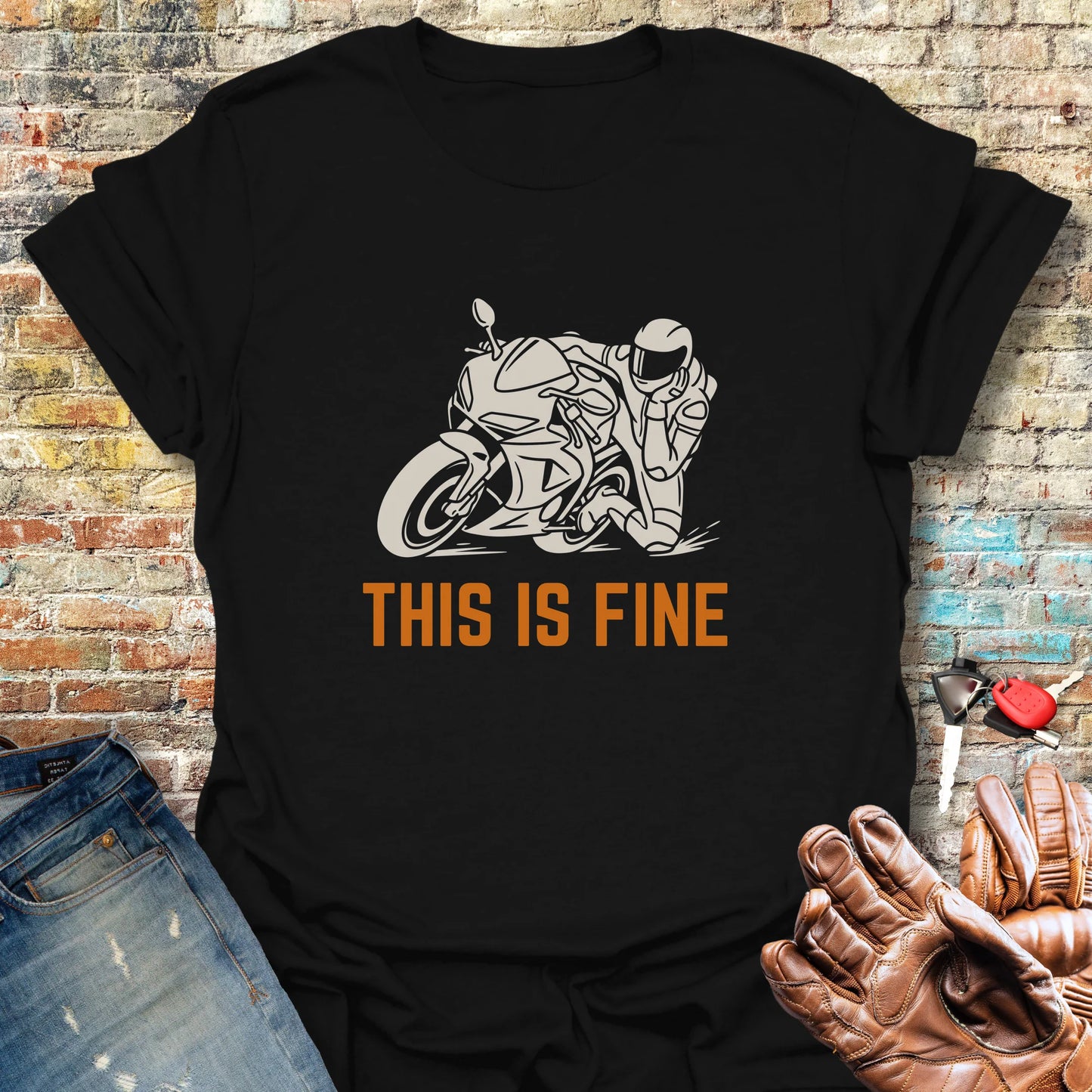 This Is Fine T-Shirt - Black