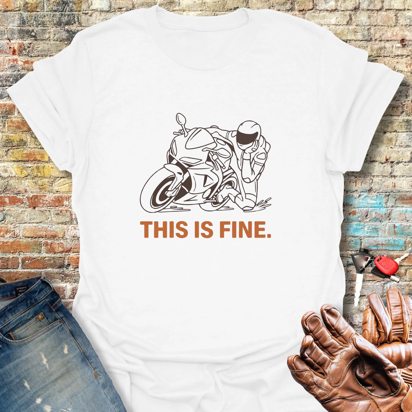 This Is Fine T-Shirt - White
