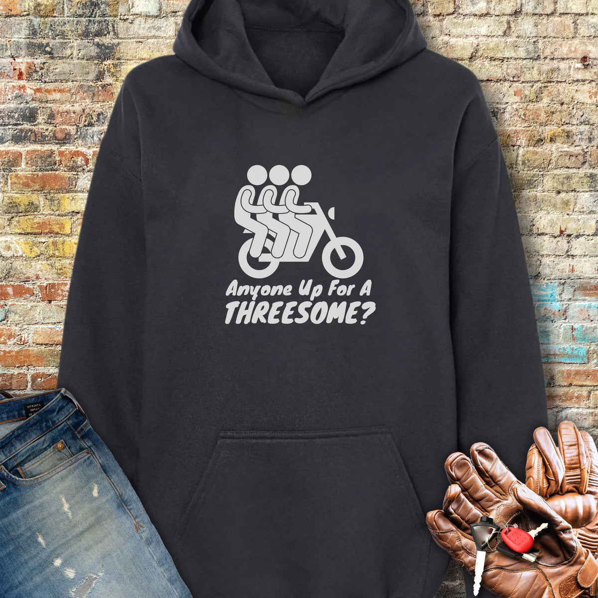 Threesome Hoodie - Black