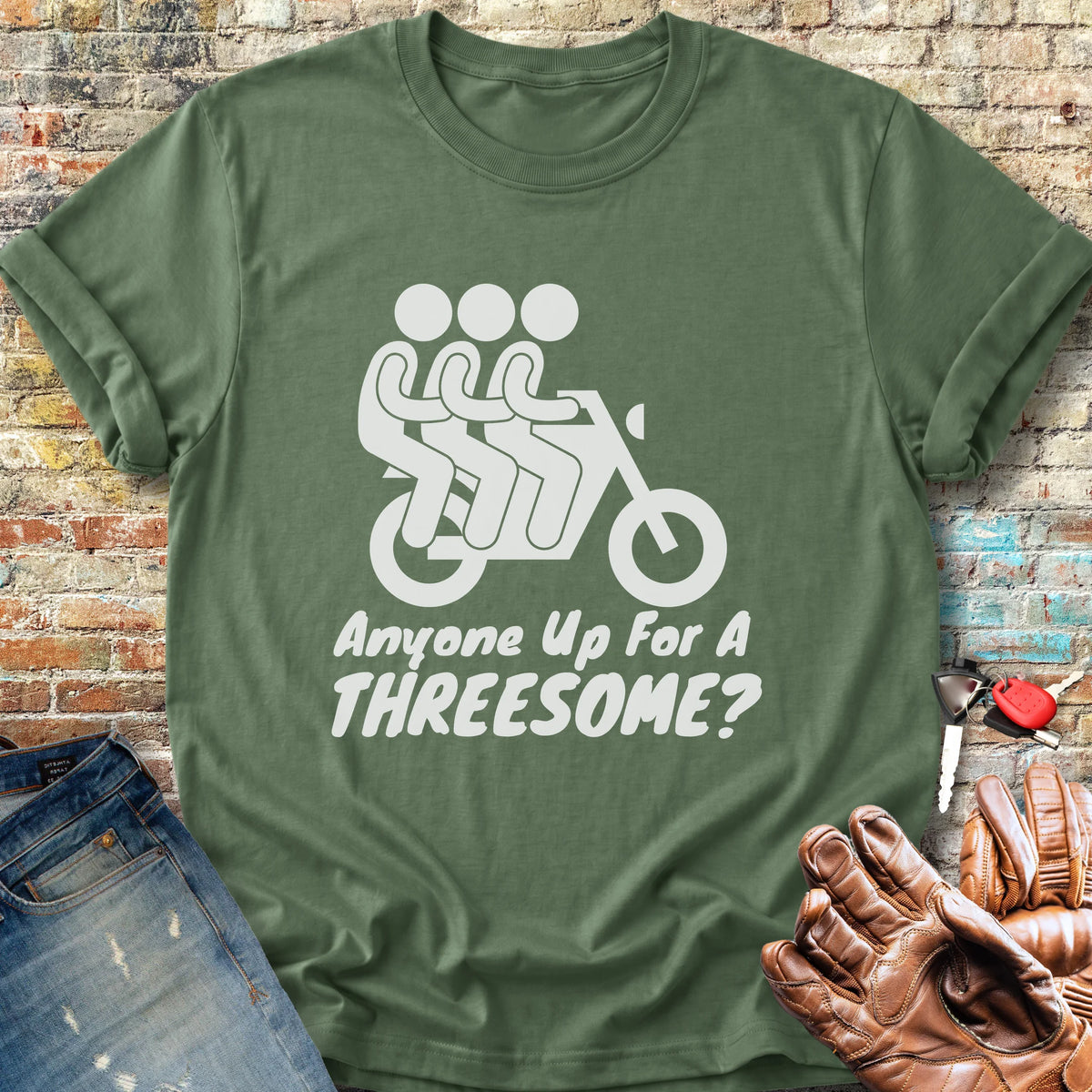 Threesome Classic T-Shirt - Military Green