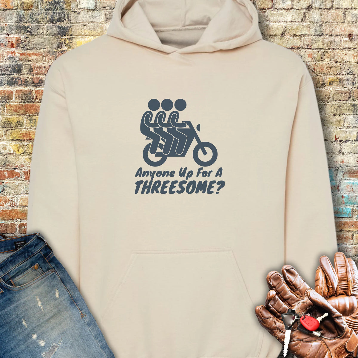 Threesome Hoodie - Sand