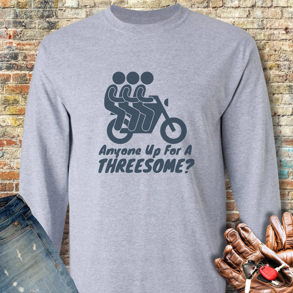 Threesome Long Sleeve T-Shirt - Sport Grey