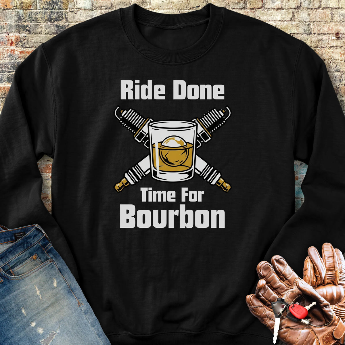 Time For Bourbon Sweatshirt - Black