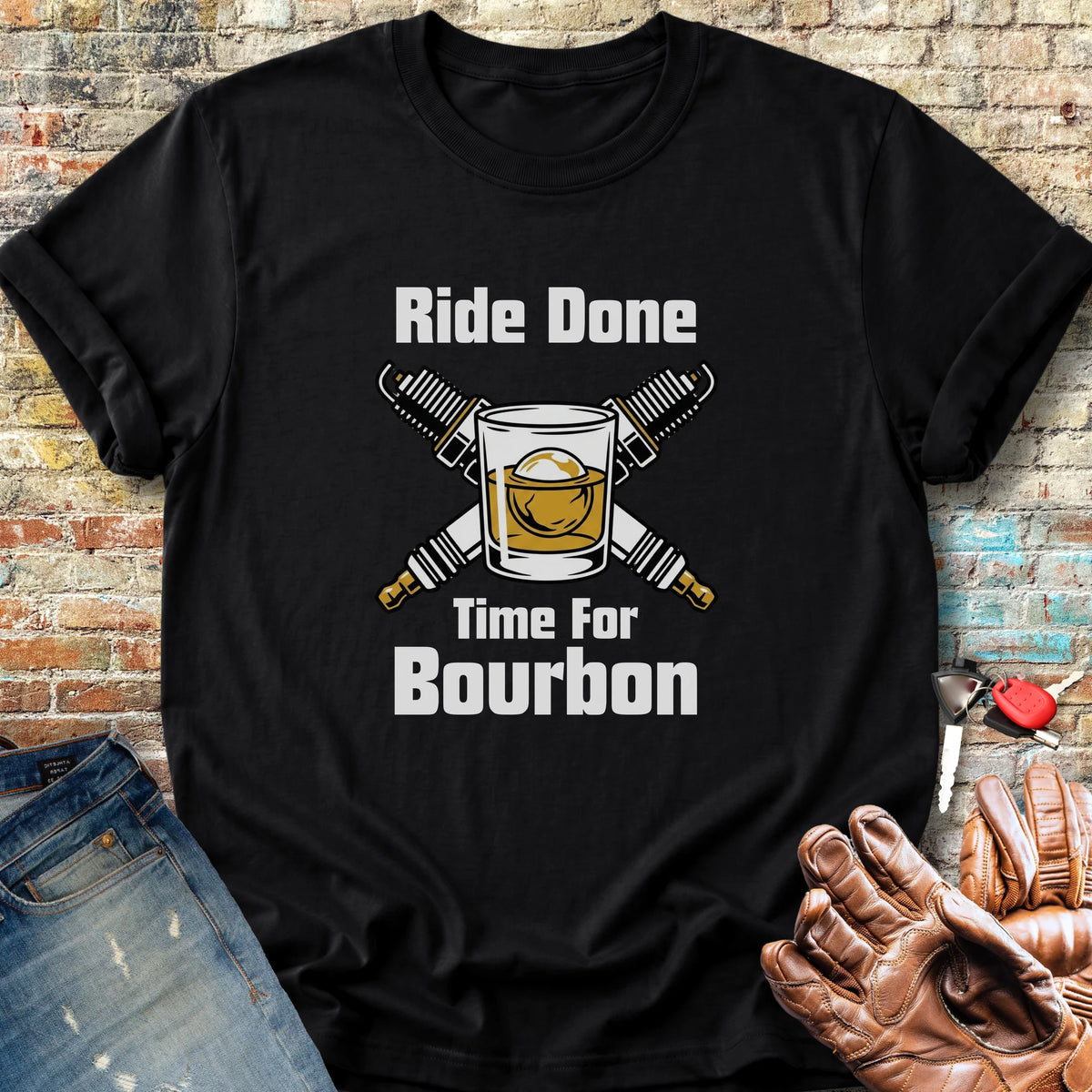 Time For Bourbon Classic T-Shirt - Black