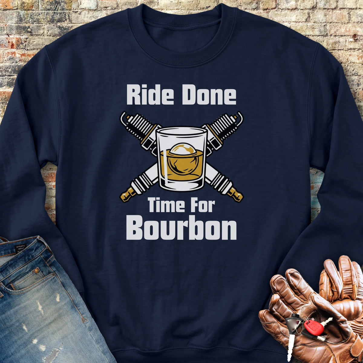 Time For Bourbon Sweatshirt - Navy