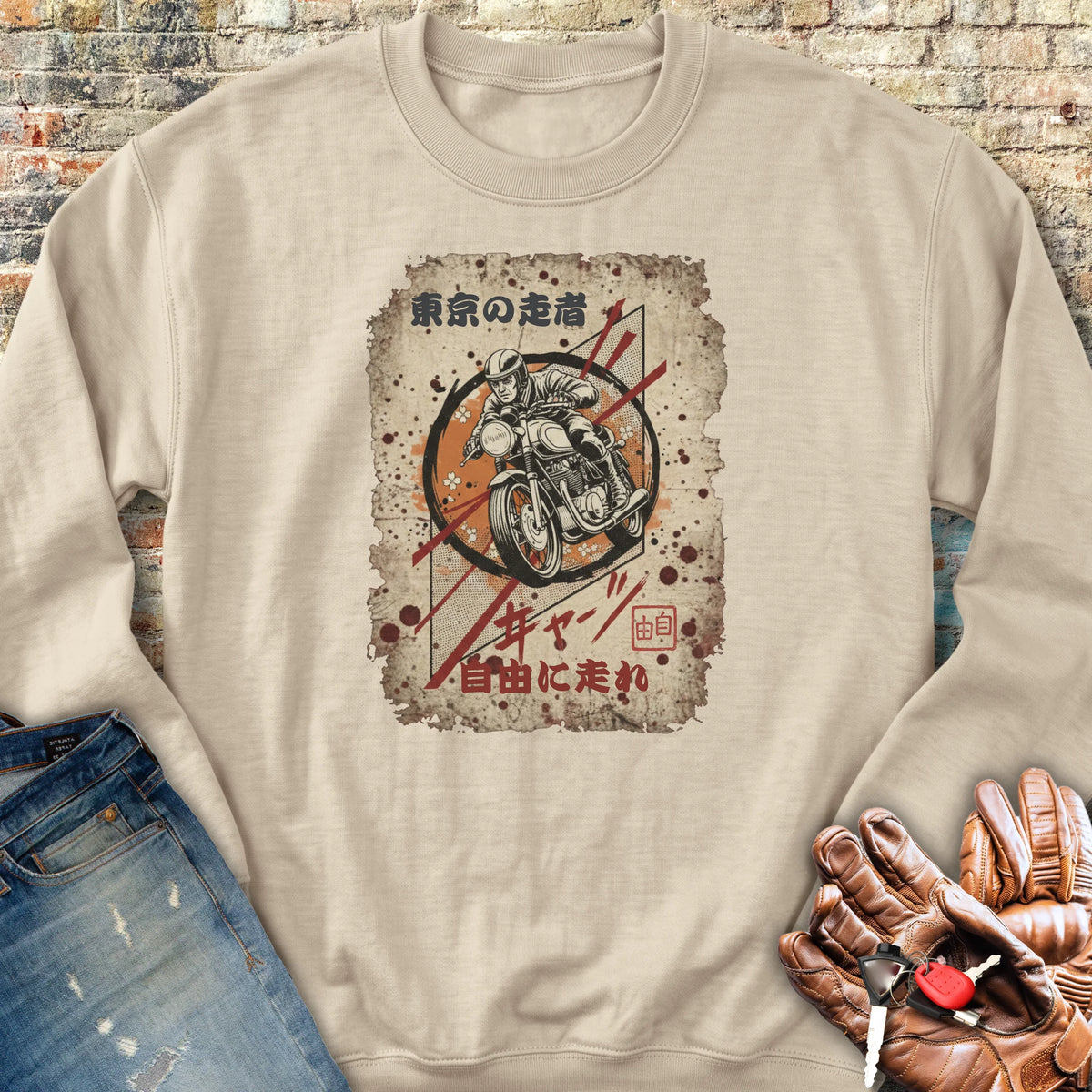 Tokyo Racer Sweatshirt - Sand