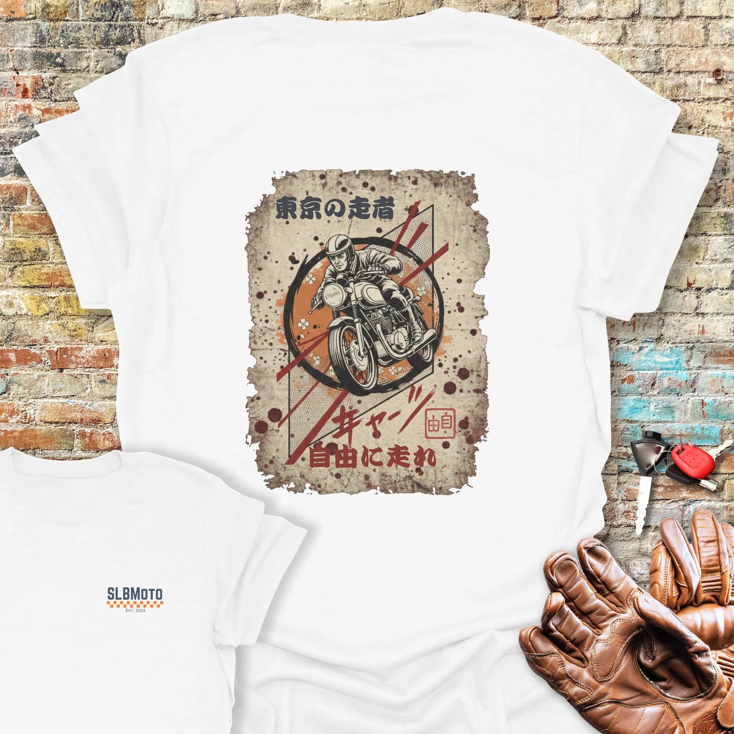 Tokyo Racer Back Print T-Shirt - White