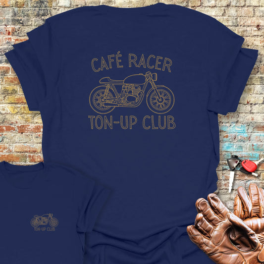 Café Racer Ton-Up Club Back Print T-Shirt